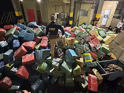 De MS para o Paraná: 19 toneladas de maconha são apreendidas em carreta