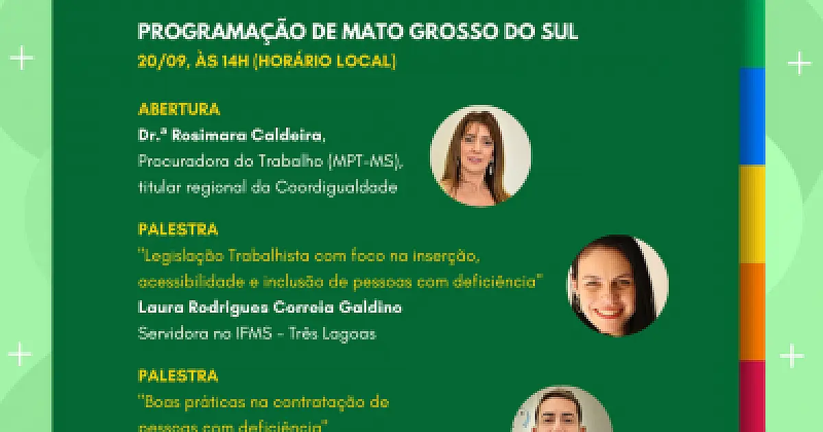Evento do MPT que aproxima empregadores de pessoas com deficiência começa no dia 20