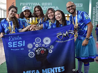 MS conquista 1&ordm; lugar nacional em categoria do Festival de Robótica em SP