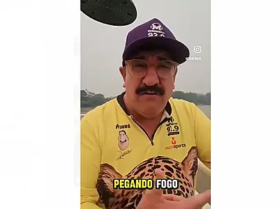 Ratinho se assusta com a seca no Pantanal e critica ambientalistas