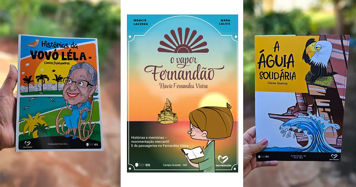 Três três livros infantis são lançados em Corumbá na sexta-feira (26)