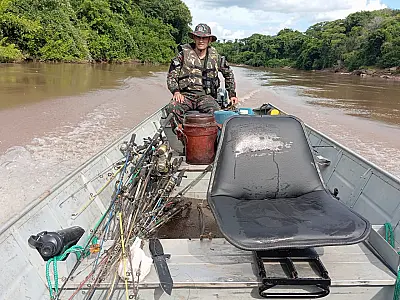 PMA flagra dois homens em atividade de pesca ilegal no período de defeso