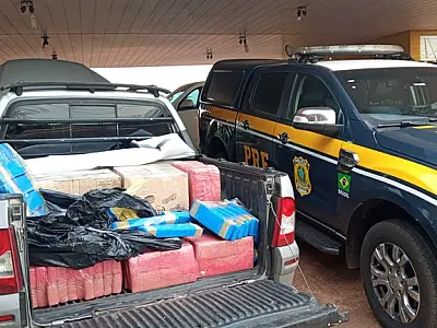PRF apreende 364,8 Kg de maconha em Ponta Porã