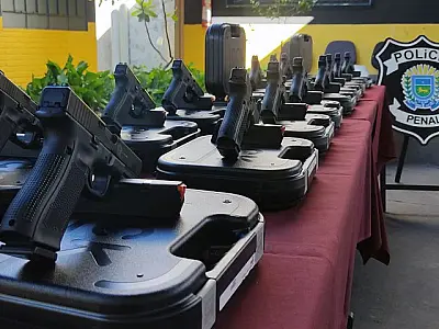 Polícia Penal de MS recebe 45 novas pistolas Glock