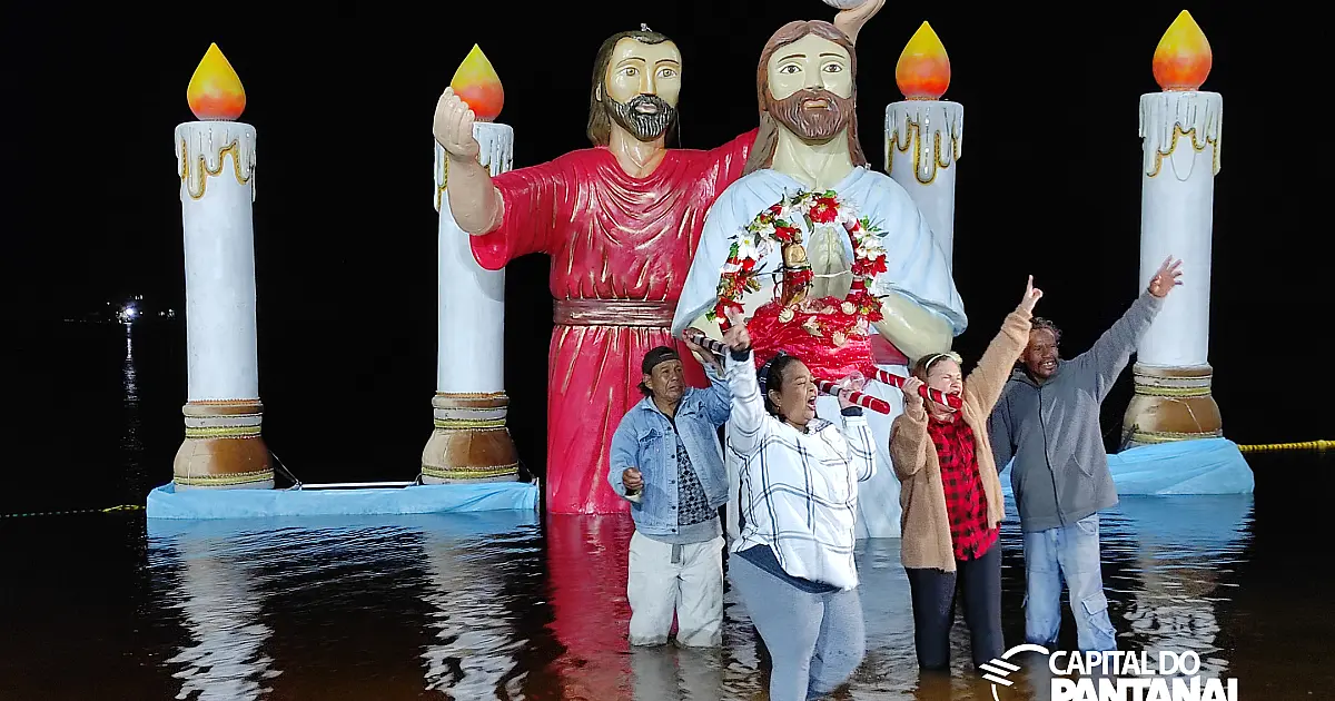 Fé e alegria marcam encerramento do Banho de São João nas águas do Rio Paraguai