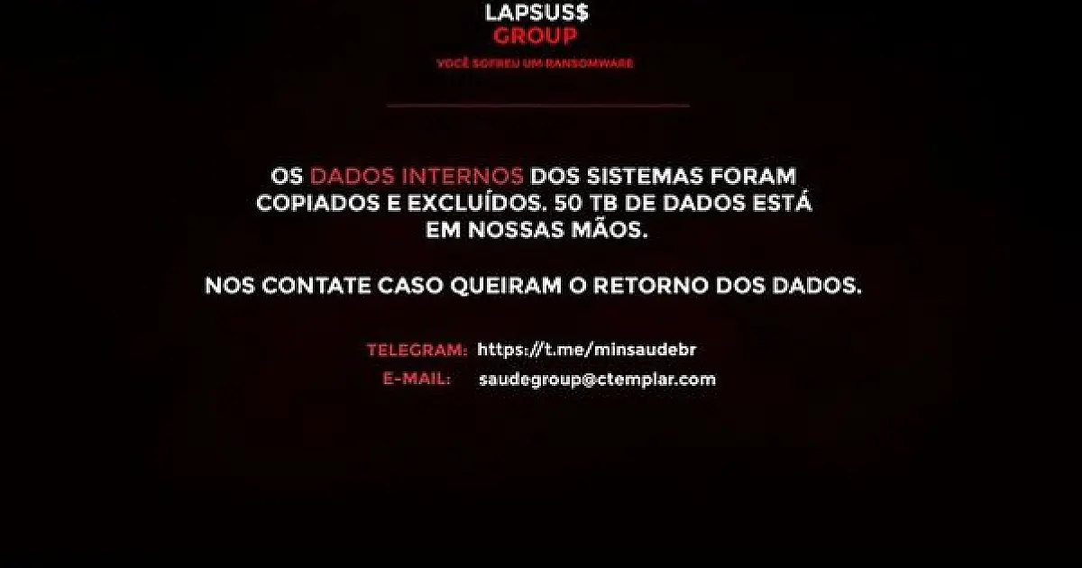 Sistema do Ministério da Saúde perde dados da Covid em ataque hacker 