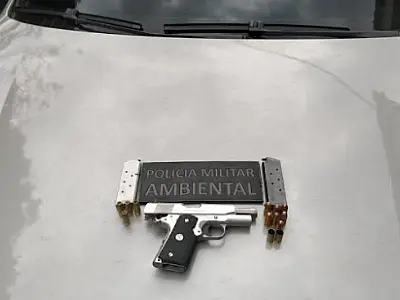 Jovem é preso por disparos e porte ilegal de arma de grosso calibre