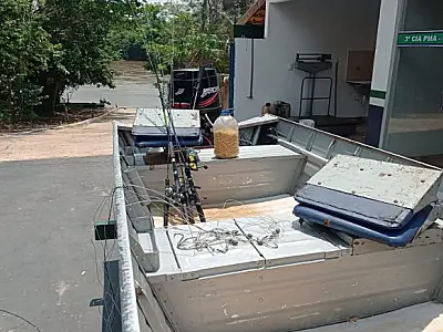Homem é preso por pesca predatória em área de cachoeira