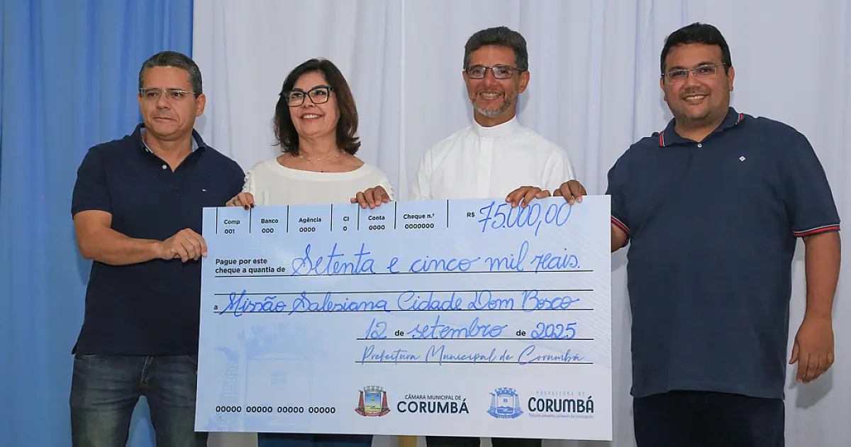 Corumbá investe R$ 105 mil na Missão Salesiana e fortalece programas sociais