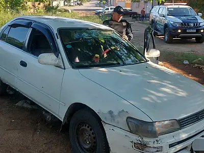 Autor fica atolado com carro furtado e termina preso no bairro Popular Nova