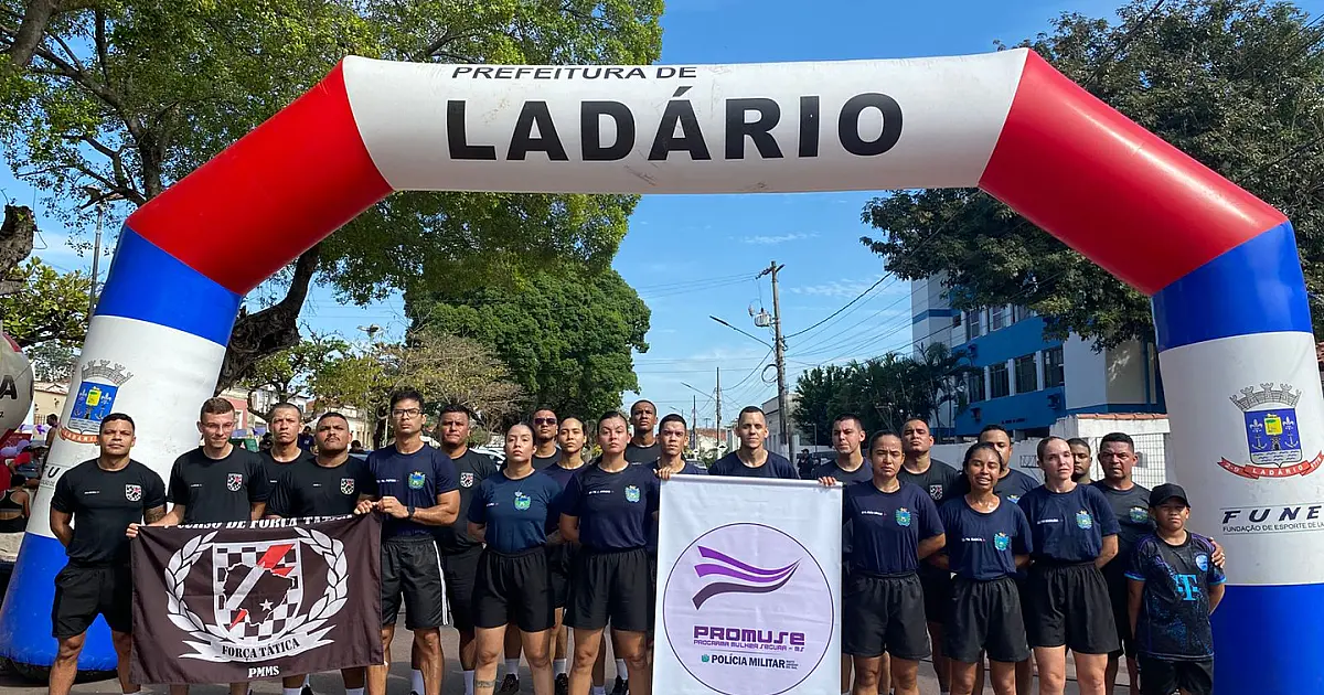 Polícia Militar marca presença na Corrida Agosto Lilás em Ladário