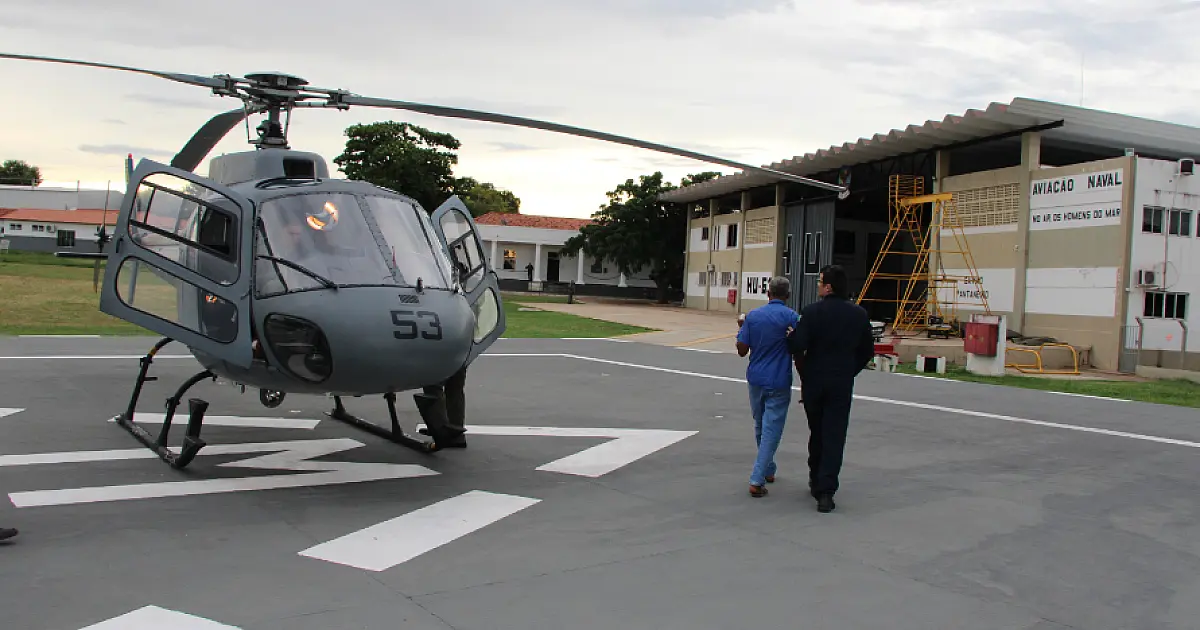 Helicóptero resgata pacientes com risco de hemorragia e sintomas de dengue do Paiaguás