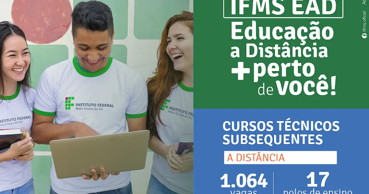 IFMS recebe inscrições para cursos técnicos a distância até dia 30