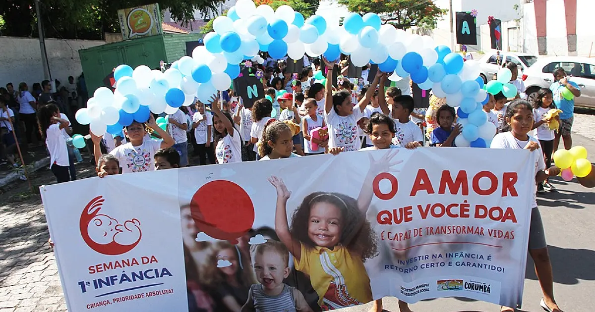 Semana da Primeira Infância terá atividades de 15 a 19 de agosto em Corumbá