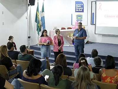 Com 8,6 mil casos estimados em MS, câncer de mama é tema de debate entre servidores do Estado