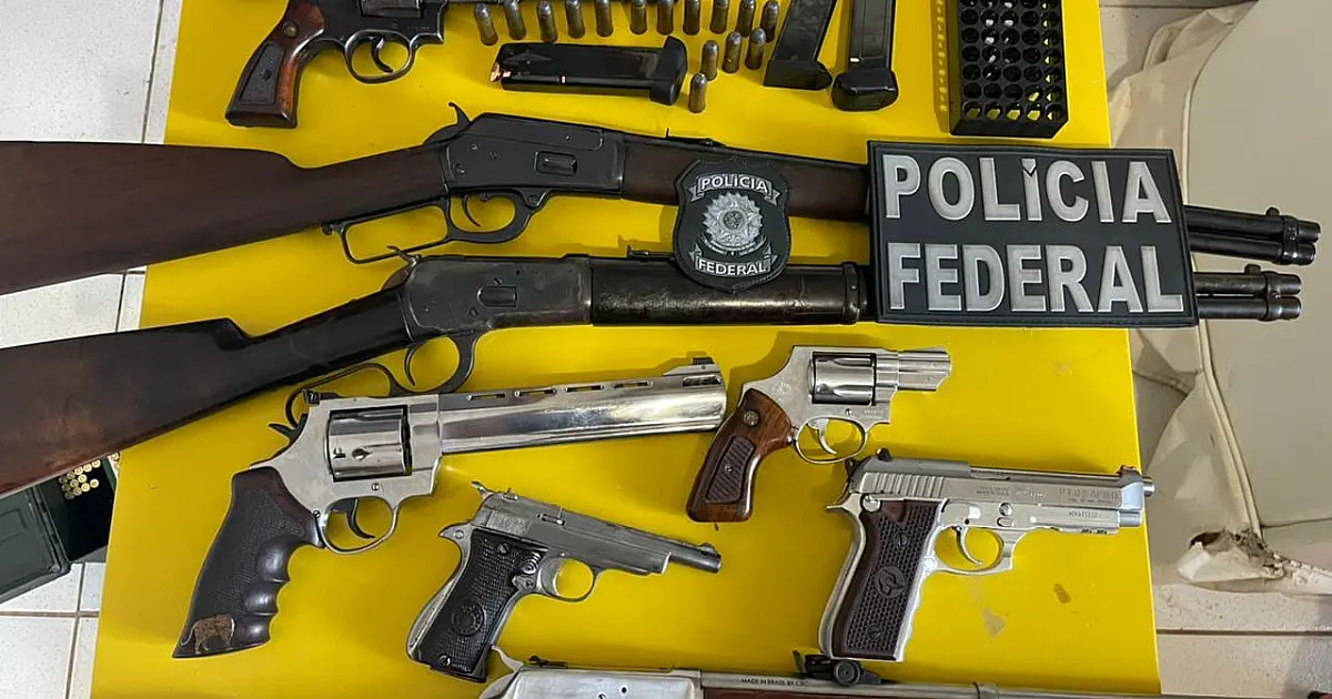 PF apreende armas irregulares exibidas por colecionador na internet
