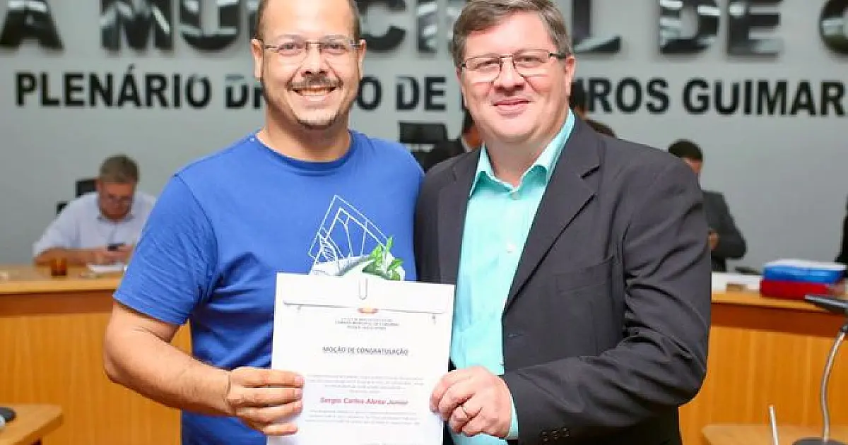 Atleta corumbaense medalha de ouro no tiro esportivo é homenageado na câmara