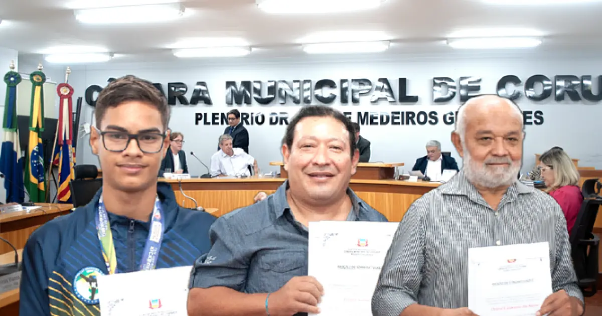Atleta, empresário e servidor público são homenageados pela Câmara de Corumbá