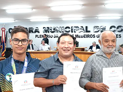 Atleta, empresário e servidor público são homenageados pela Câmara de Corumbá