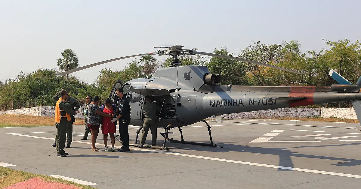 Helicóptero resgata menor de 13 anos em trabalho de parto no Taquari