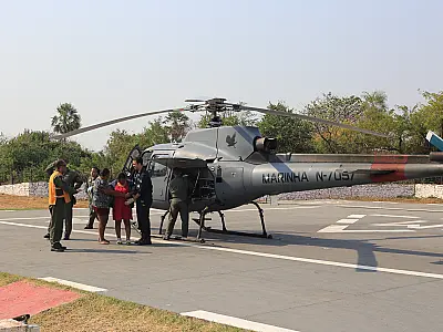Helicóptero resgata menor de 13 anos em trabalho de parto no Taquari