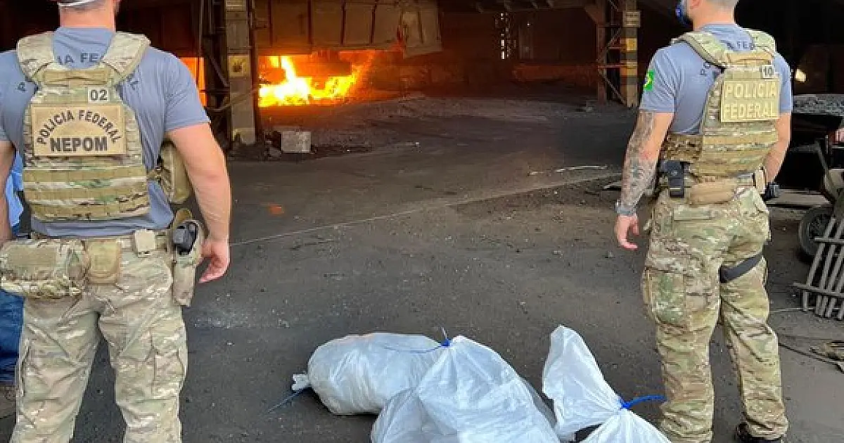 PF incinera 400 kg de drogas em Corumbá