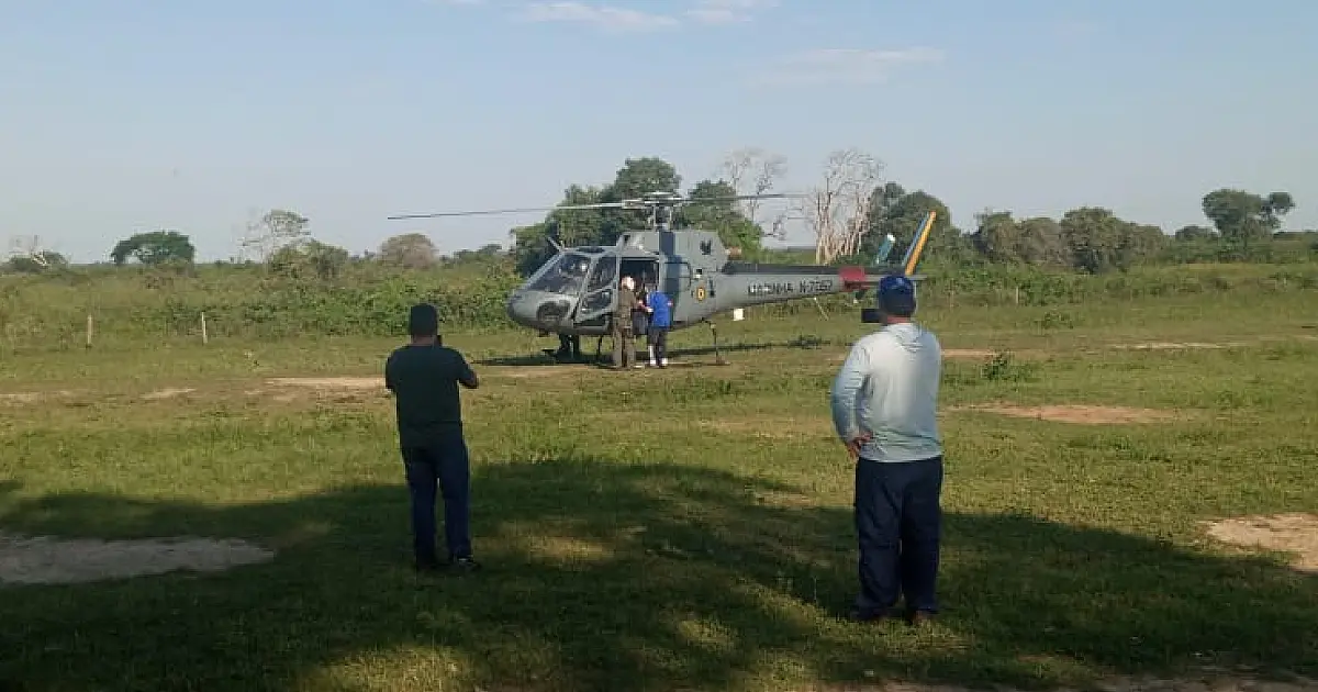 Turista sofre lesão na cabeça e é resgatado por aeronave no Pantanal