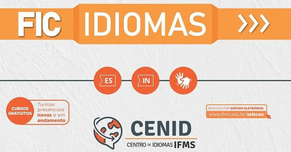 Último dia para matrículas em cursos de idiomas do IFMS