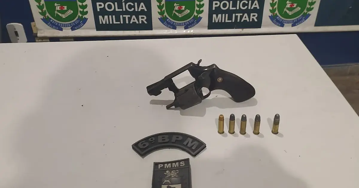Homem é preso por porte ilegal de arma no bairro Nova Corumbá