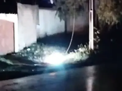 Rompimento de cabo de alta tensão mobiliza Bombeiros na madrugada