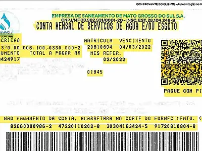 Faturas da Sanesul agora podem ser pagas com PIX