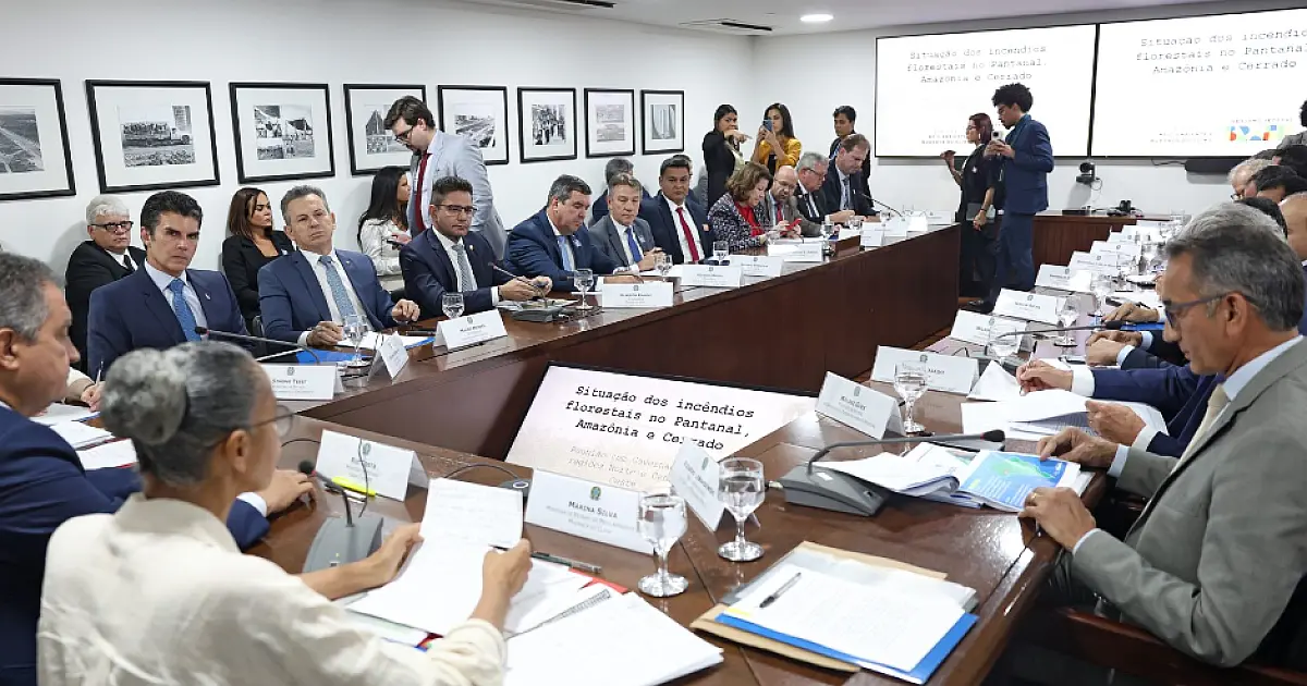 Governadores discutem incêndios florestais em reunião com ministros no Distrito Federal