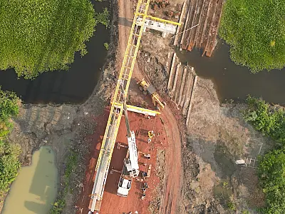 Obras de pontes de concreto avançam em Porto Esperança