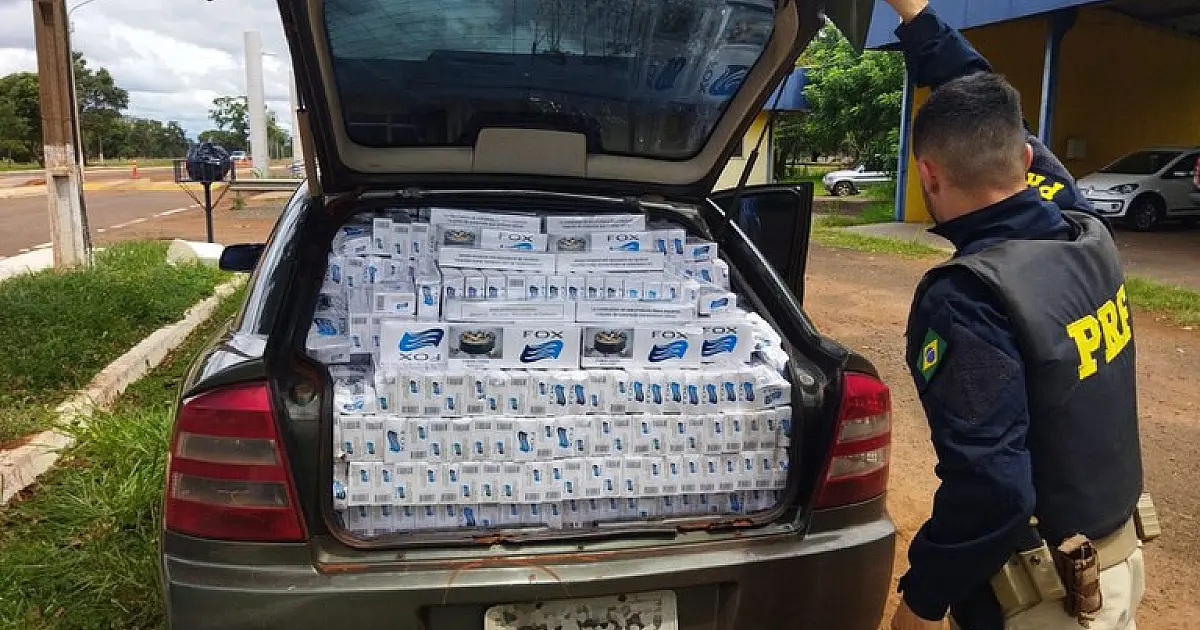 PRF apreende 20 mil maços de cigarro contrabandeados em Maracaju