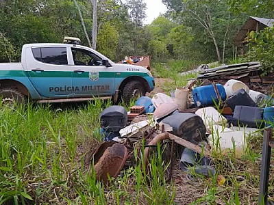 Proprietário de pesqueiro é multado por lançamento ilegal de resíduos sólidos