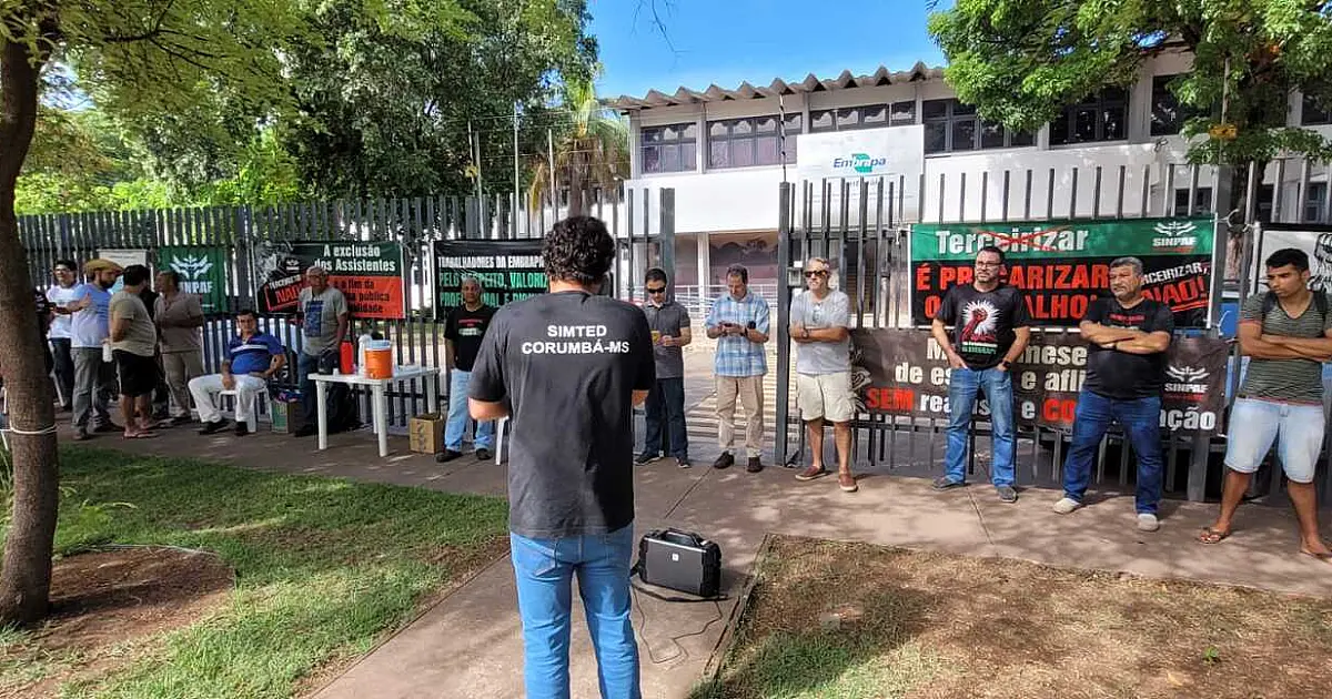 Trabalhadores da Embrapa Pantanal realizam paralisação nesta quarta-feira