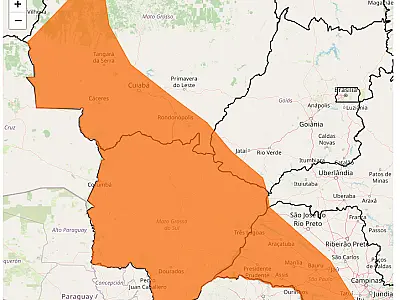 Inmet divulga alerta meteorológico para MS; Chove forte em Corumbá