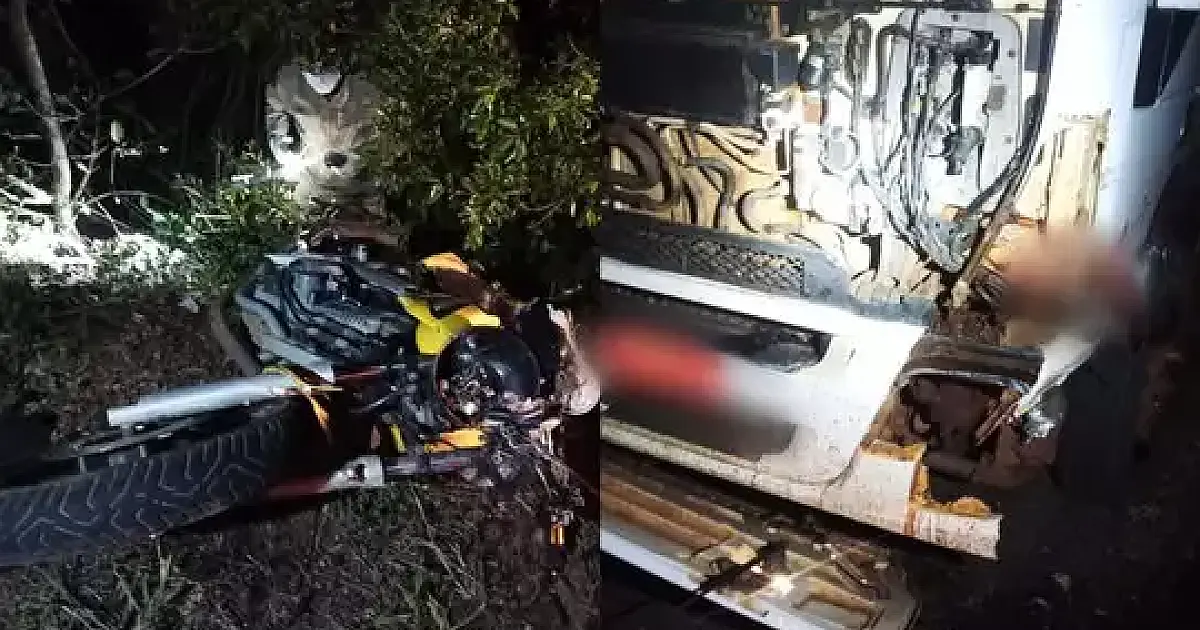 Motociclista colide em carreta e morre na BR 262