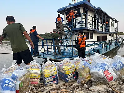 Expedição fluvial leva cestas básicas para as comunidades ribeirinhas de Corumbá