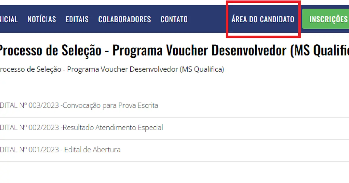 Divulgados locais de provas do processo seletivo do Voucher Desenvolvedor