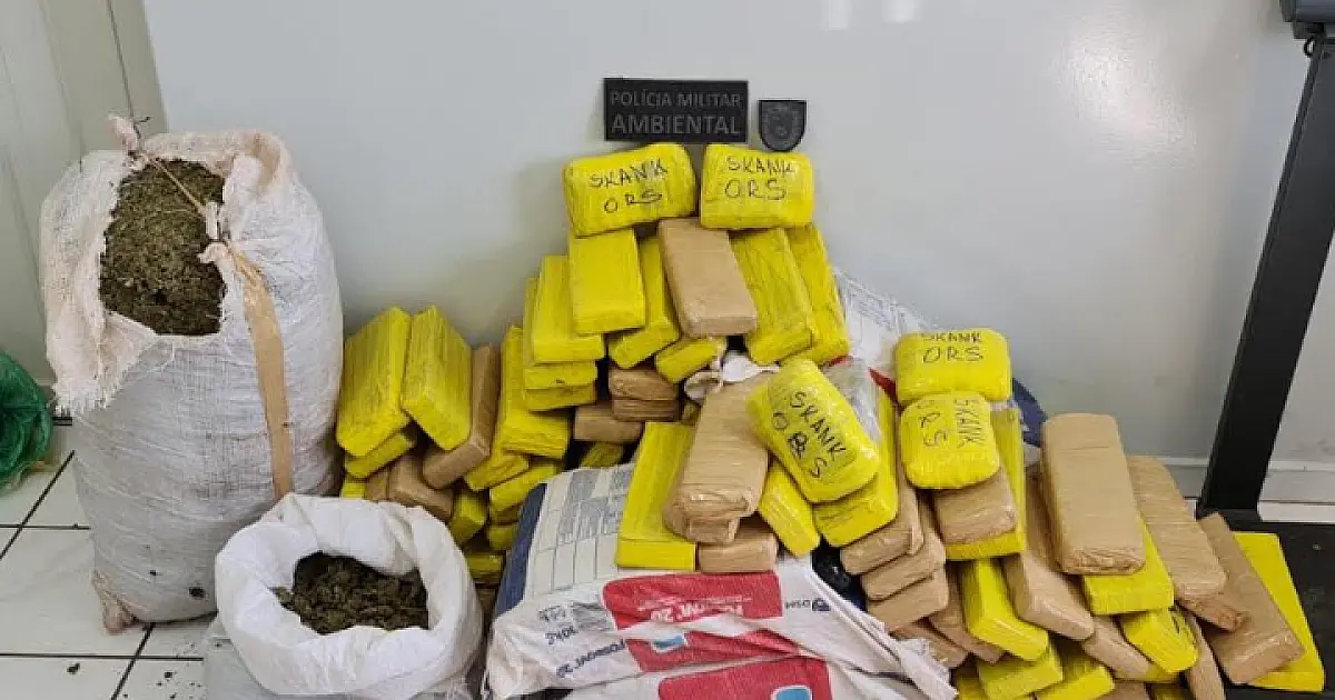 Traficante é preso em flagrante com carregamento de maconha e skunk