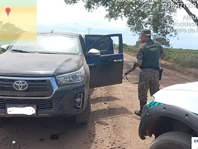 Caminhonete usada para fuga de ladrões na Estrada Parque é recuperada pela PMA