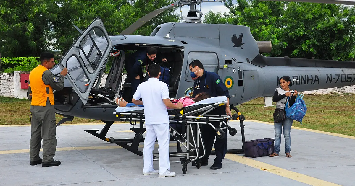 Gestante com hemorragia e criança de 12 anos são socorridas por aeronave no Pantanal