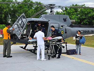 Gestante com hemorragia e criança de 12 anos são socorridas por aeronave no Pantanal