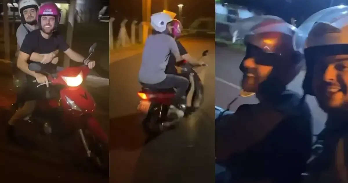 Zé Neto e Cristiano pegam moto de fã e saem andando por Campo Grande