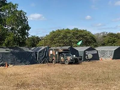 Forças Armadas montam base avançada para acolher 100 brigadistas no Pantanal de MT