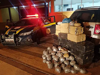 PRF apreende 410 Kg de maconha e skunk em Caarapó