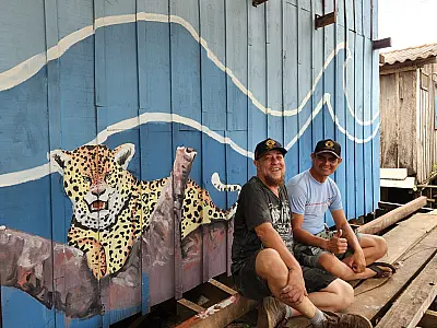 Pinturas artísticas transformam a comunidade do Passo do Lontra em atrativo turístico