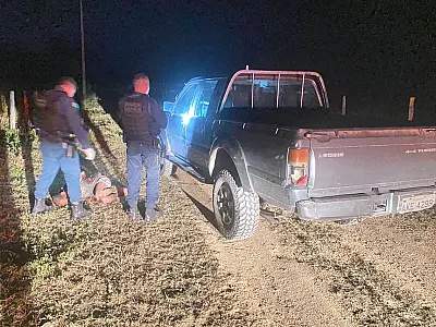 Autor é preso e caminhonete furtada é recuperada em assentamento