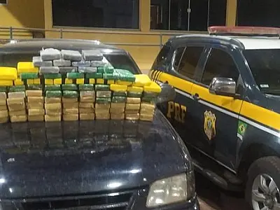 Dupla é presa com 93 quilos de cocaína na BR 262